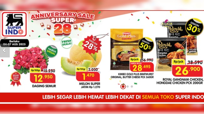 Promo Superindo kebutuhan bahan pokok. [Instagram]
